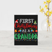 Carte First Christmas As Grandpa Family Matching New Gra (Fleur jaune)