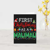 Carte First Christmas As Mawmaw Family Matching New Mawm (Fleur jaune)