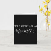 Carte First Christmas As Mrs D Name  (Fleur jaune)