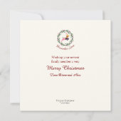 Carte First Christmas Deer with Wreath Customize Card (Dos)