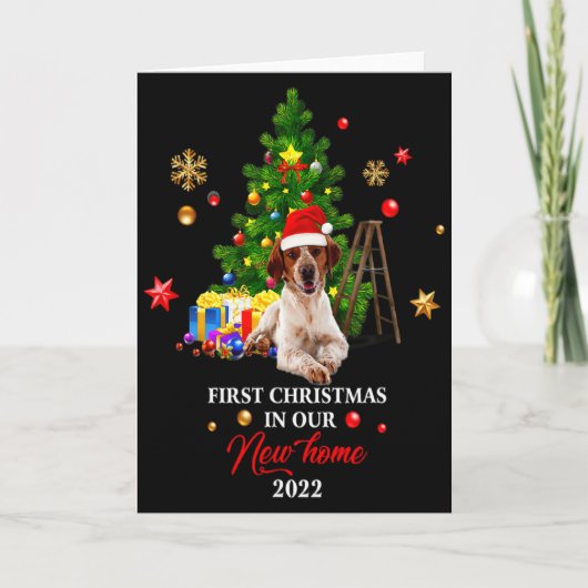 Carte First Christmas In Our New Home Xmas Beagle Dog T (Devant)