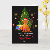 Carte First Christmas In Our New Home Xmas Gift For Vizs (Fleur jaune)