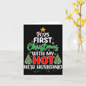 Carte First Christmas With My Hot New Husband Couple Xma (Fleur jaune)