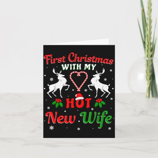 Carte First Christmas With My Hot New Wife Christmas New (Devant)