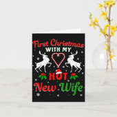 Carte First Christmas With My Hot New Wife Christmas New (Fleur jaune)
