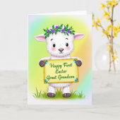 Carte First Easter Grandson Sheep Card (Fleur jaune)