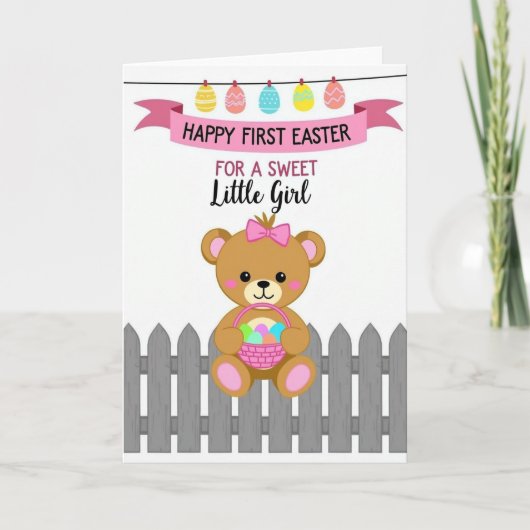 Carte First Easter Sweet Girl Card (Devant)