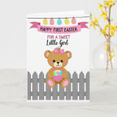 Carte First Easter Sweet Girl Card (Fleur jaune)