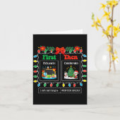 Carte First Educate Then Celebrate Winter Break Christma (Fleur jaune)