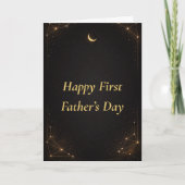 Carte First Father’s Day Elegant Gold Personalized Card (Devant)
