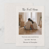 Carte First Home Personalized Housewarming Keepsake Card (Devant / Derrière)
