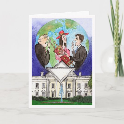 Carte First Jewish President Bar & Bat Mitzvah Card (Devant)