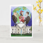 Carte First Jewish President Bar & Bat Mitzvah Card (Fleur jaune)