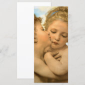 Carte First Kiss (détail d'ange) par Bouguereau (Devant / Derrière)