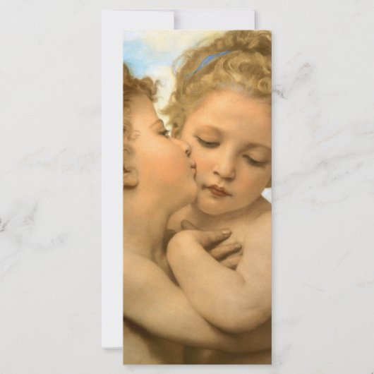 Carte First Kiss (détail d'ange) par Bouguereau (Devant)