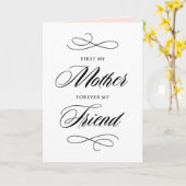 Carte First My Mother Forever My Friend Script | Blush (Fleur jaune)