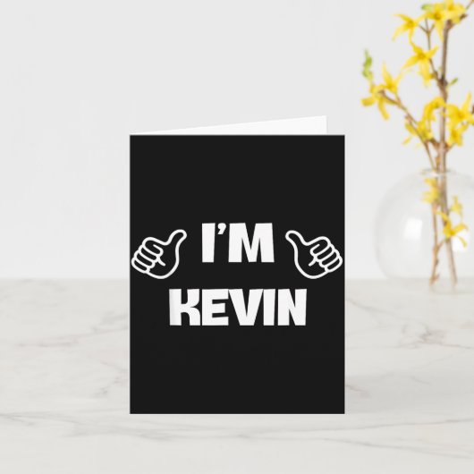 Carte First Name Kevin Valentines Day Design For Couples (Fleur jaune)