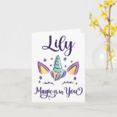 Carte First Name Lily D Lily  (Fleur jaune)