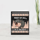 Carte First Of All I'm A Delight Funny Hip Christmas Ugl (Devant)