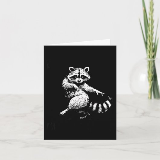 Carte First Of All I'm A Delight Funny Raccoon Lover  (Devant)