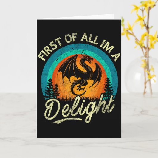 Carte First Of All I'm A Delight Mythical Creature Angry (Fleur jaune)