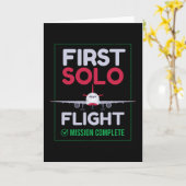 Carte First Solo Flight Airplane First Flight (Fleur jaune)