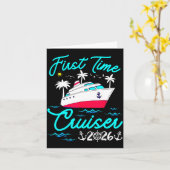 Carte First Time Cruiser 2026 1st Cruise Vacation Family (Fleur jaune)
