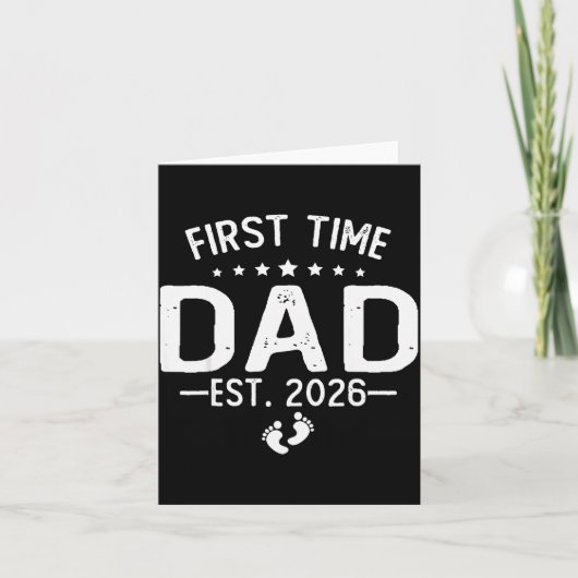 Carte First Time Daddy New Dad Est 2026 Shirt Fathers Da (Devant)