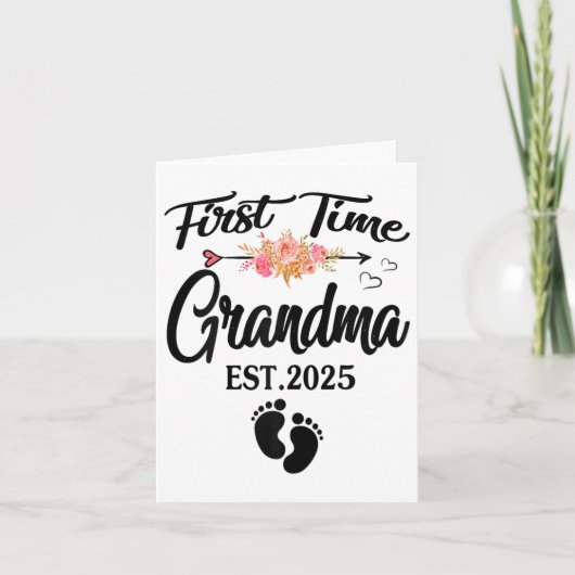Carte First Time Grandma 2025 Mothers Day Promoted To Gr (Devant)