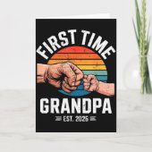 Carte First Time Grandpa Est 2026 Baby Announcement Grea (Devant)