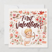 Carte First Valentine Baby Cupid - I like you (Devant)