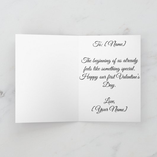 Carte First Valentine's Day Together | Valentines Card (Intérieur)