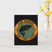 Carte Fish Around &amp; Find Rainbow Trout Fly Fishing G (Fleur jaune)