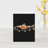 Carte Fishing B Fish Mountain Star Fisherman Art Men Wom (Fleur jaune)