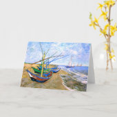 Carte Fishing Boats Beach Saintes-Maries Van Gogh Fine (Fleur jaune)