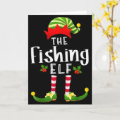 Carte Fishing Christmas Elf Matching Pajama X-mas Party  (Fleur jaune)