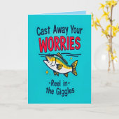 Carte Fishing for Joy on Your Special Day Birthday (Fleur jaune)