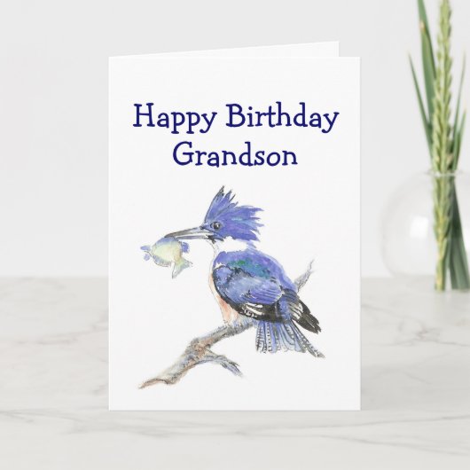 Carte Fishing Grandson Birthday (Devant)