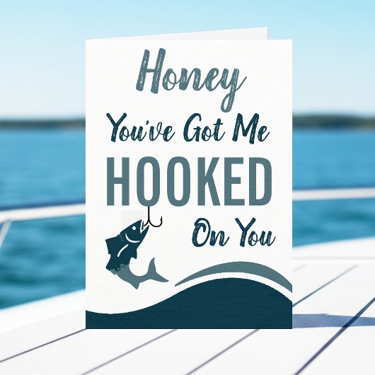 Carte Fishing Hooked on You Funny Happy Birthday