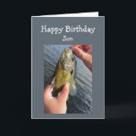 Carte Fishing Humor Son Birthday to Customize<br><div class="desc">Great Birthday Card for the Son who loves to Fish thanks to BuzzFarmer on Flickr</div>