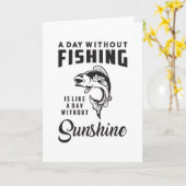 Carte Fishing Love Fishing Rod Fisherman Funny Idée cade (Fleur jaune)