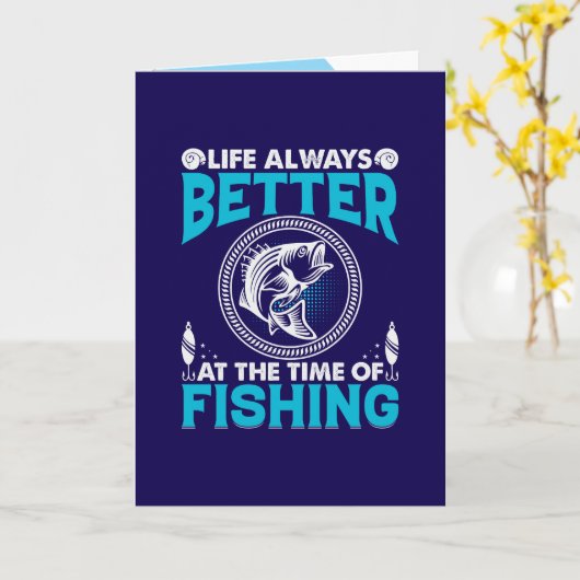 Carte Fishing Theme (Fleur jaune)