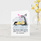 Carte Fitness d'anniversaire amusant (Fleur jaune)