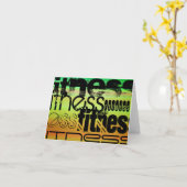 Carte Fitness ; Vibrant Green, Orange et Yellow (Fleur jaune)