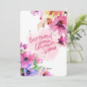 Carte fixe internationale pour la journée des femm (Debout devant)