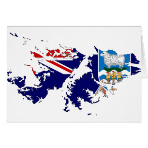Carte FK de drapeau des Îles Falkland (les