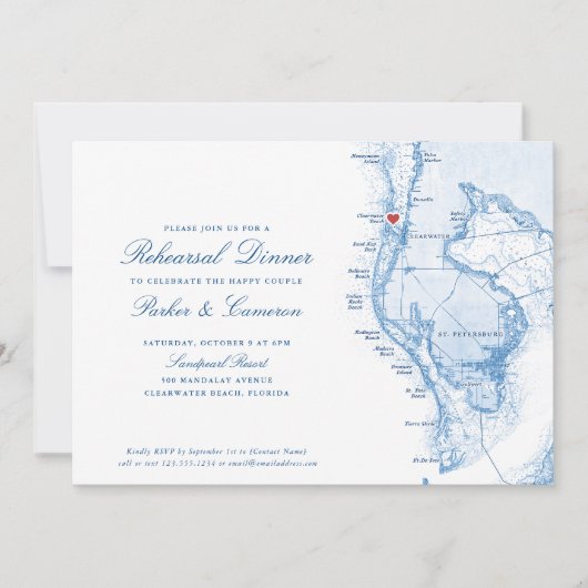 Carte FL de Clearwater Beach Dîner de répétition b (Devant)
