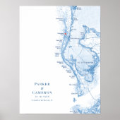 Carte FL de Clearwater Beach Poster du livre d'or  (Devant)