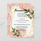 Carte FlAccommodation moderne Gold Frame Ivory Gre (Devant / Derrière)