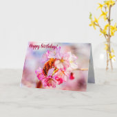 Carte Flacon De Fleurs De Sakura Rose Au Printemps (Fleur jaune)